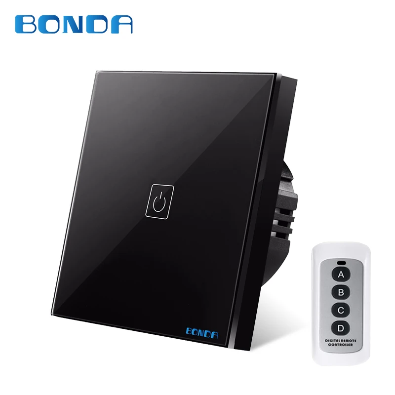 

BDNOA EU/UC standard one open remote switch setting, smart home remote 420 remote wall touch switch 220v