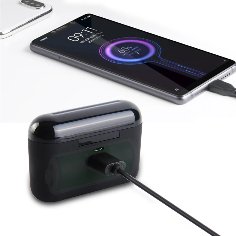 Дешево Bluetooth 5,0 наушники TWS IPX7 водонепроницаемые беспроводные наушники 5D стерео гарнитура свободные руки спортивные наушники игровые для телефона