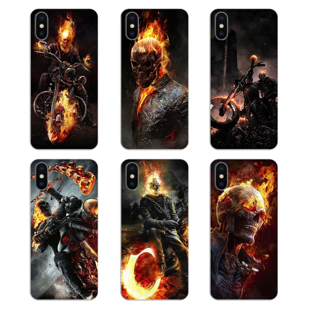 Силиконовый чехол для телефона Xiaomi Mi A1 A2 5X 6X 8 lite SE Pro Max Mix 2 2S 3 Mi5 Mi5S fire car Ghost Rider Head с