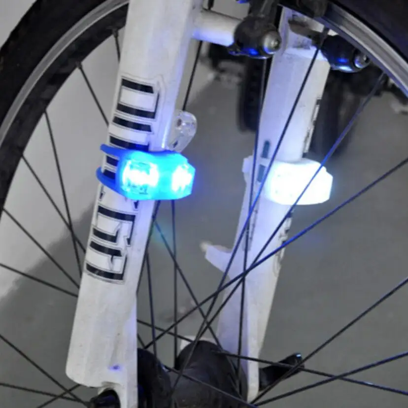 Best 6pcs Mini Waterproof Silicone mountain Bike Light Cycling Beetle Warning lights Front Rear Tail Lamp Bicycle accessories 4