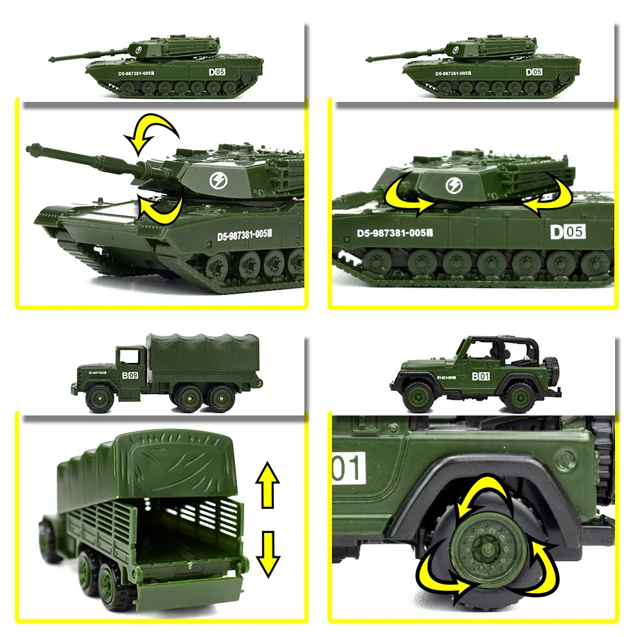 6 стилей литая под давлением Мини Военная техника сплав армейский Танк модель игрушки для детей пластик скольжение автомобиль грузовик детские игрушки подарки для мальчика