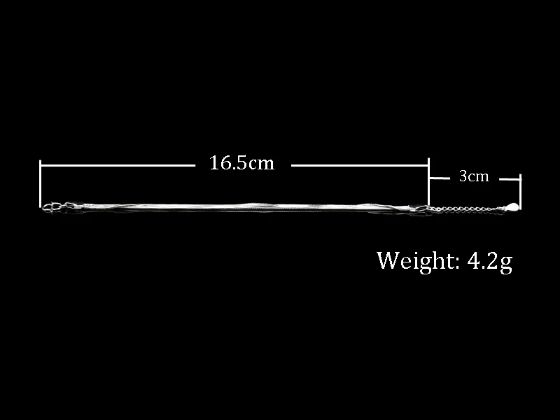 Горячая мода Регулируемый многослойный Змеиный браслет с костями 925 пробы Серебряный Простой дизайн браслет цепочка для женщин Подарки на день рождения