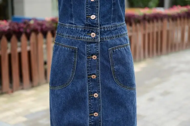 YAGENZ Весна/Лето женский джинсовый сарафан синий тонкий Sunspender джинсовое платье Плюс Размер 4XL 5XL повседневное джинсовое платье Осень новинка