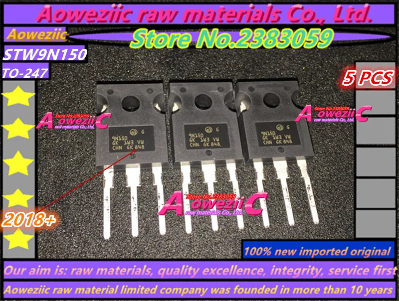 Aoweziic 2018 + 100% новый импортный оригинальный STW9N150 W9N150 9N150 TO-247 MOSFET 9A 1500 В