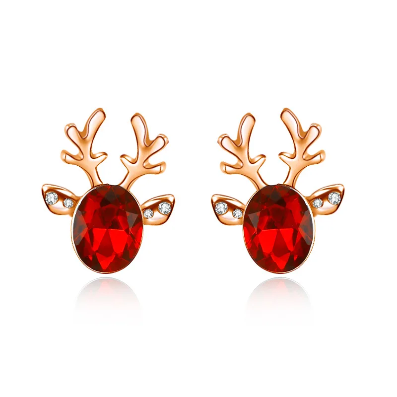 

Christmas Pearl Deer Earrings for Women 1 Pairs Elegant Xmas Cute Reindeer Ear Stud Elegant Silver Earrings Chic Jewelry Gift
