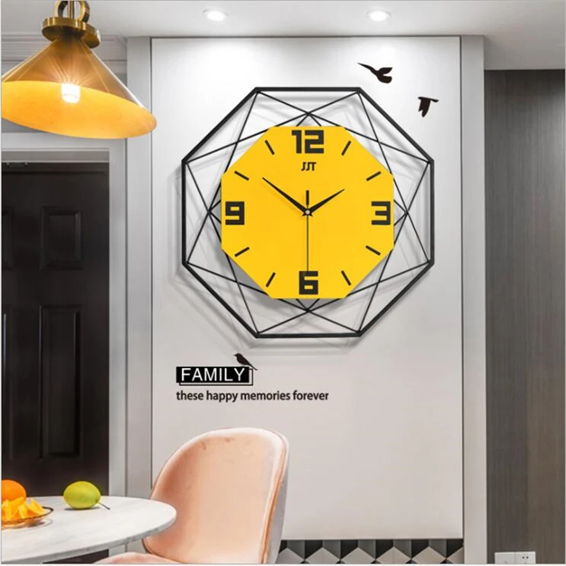 

Geekcook Fashion Simple Clock Wall Clock Living Room Creative Nordic Clock Home Metal Decoration Quartz Clock Explosion Watch