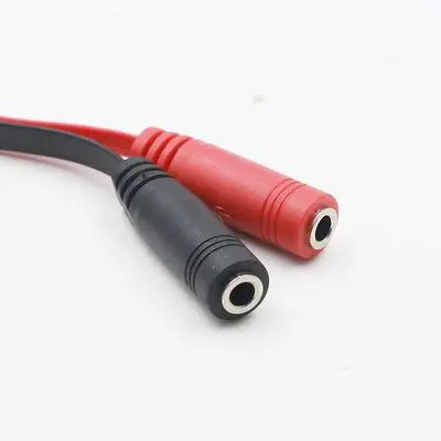 25pcs 3 5 mm Gold Plated Headphone Earphone Audio Cable Micphone Y Splitter Adapter 1 Female to 2 male Connected Cord to Laptop