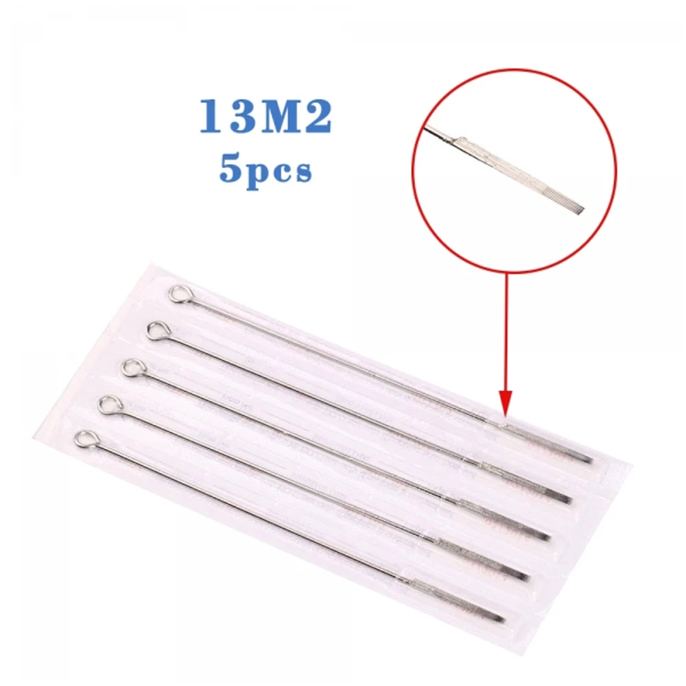 5Pcs Size 13M2 Safety Stainless Steel Professional Tattoo Needles
