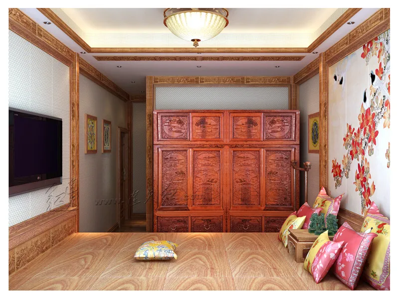 Rosewood Garderobe Antique Carven Bed Room Cabinet Home clothespress Solid Wood Closet Redwood Almirah New Classic commode Retro Rosewood Garderobe Antique Carven Bed Room Cabinet Home clothespress Solid Wood Closet Redwood Almirah New Classic commode Retro