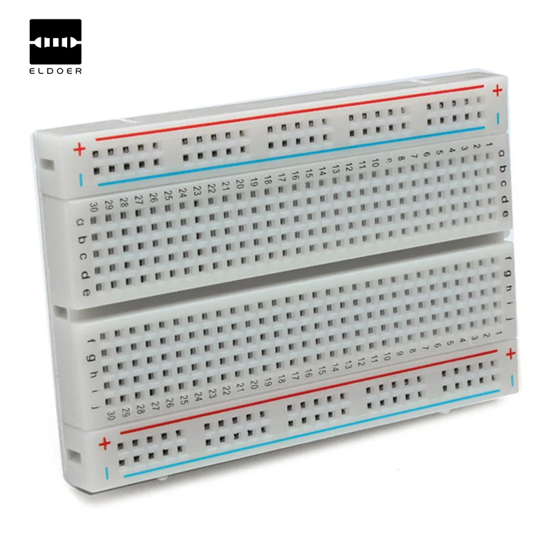 

Mini Solderless Prototype Breadboard Bread Board White 400 Contacts Points Available For Electronic Circuit Assembly