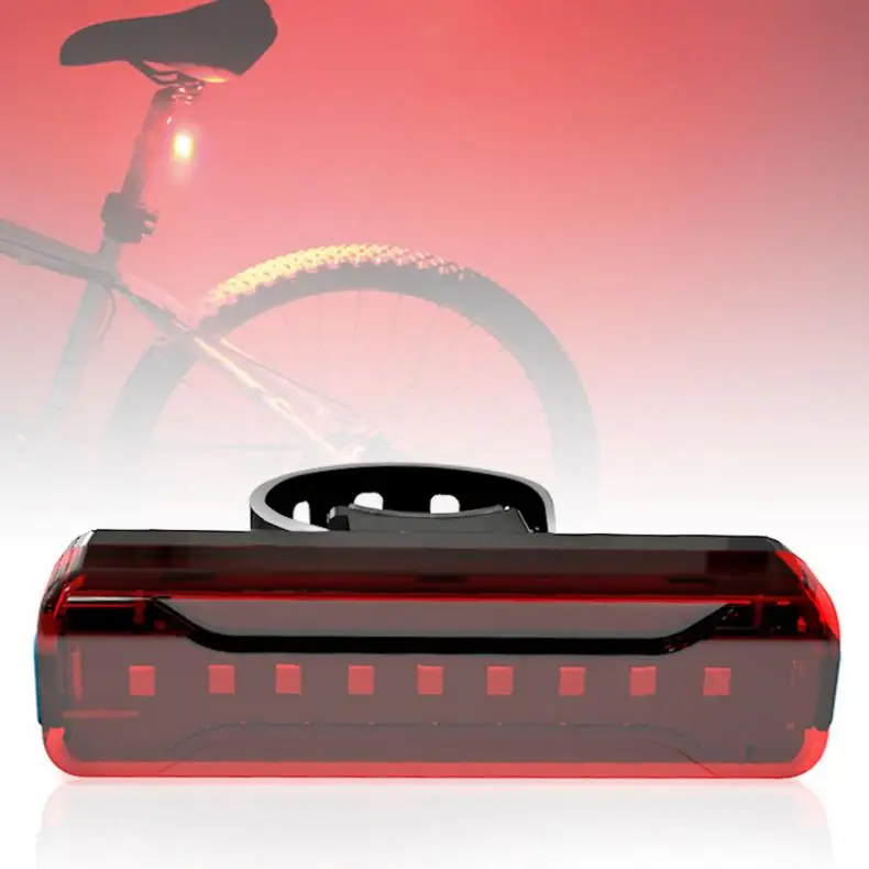 Red LED 5 Modes USB Charging Taillight Bicycle Lights with 620nM Bead Wavelength for Motorcycle Bike Safety Warning Lights