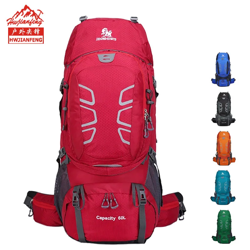 

60L Camping Hiking Backpack Waterproof Climbing Trekking Rucksack with Detachable Carring System Large Capacity Travel Bag