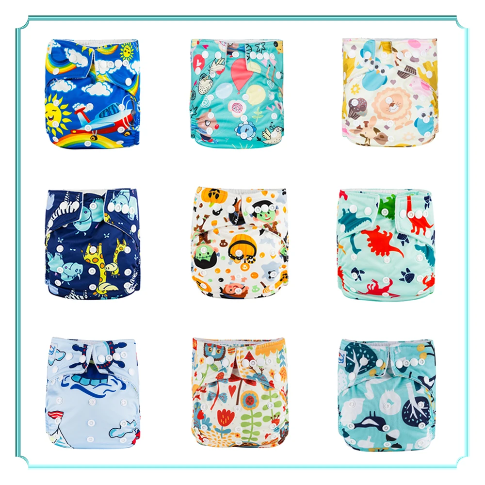 Babyland Экологичные подгузники 8 шт. детские тканевые + вставок из микрофибры