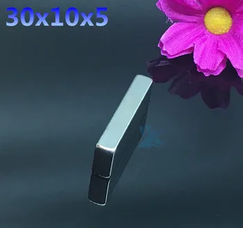 

10pcs 30mm x 10mm x 5mm Block Cuboid Fridge Magnets 30*10*5 Rare Earth Neodymium 30x10x5 N35 Art Craft Connection
