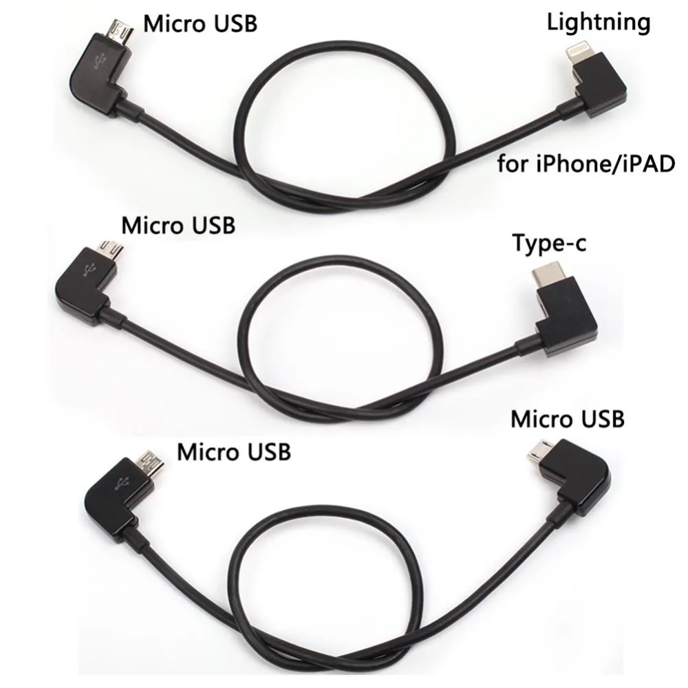 Type c Android Micro USB Fits IOS Lighting Data Cable Line for DJI SPARK MAVIC PRO