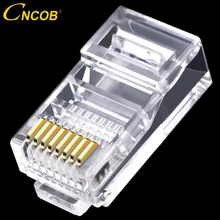 Cncob Ethernet RJ45 разъем сетевой разъем обжимной модульный разъем cat5e 8P8C неэкранированный кабель utp сетевой кабель Кристалл глава