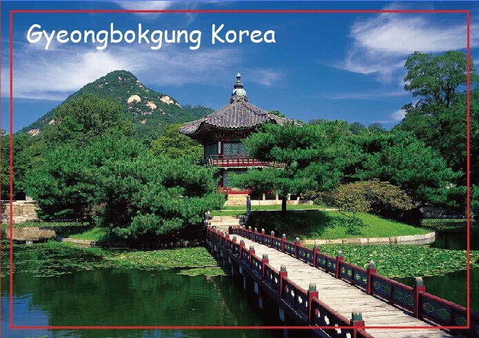 Туристические сувенирные магниты для холодильника павильон Hyangwonjeong в Gyeongbokgung