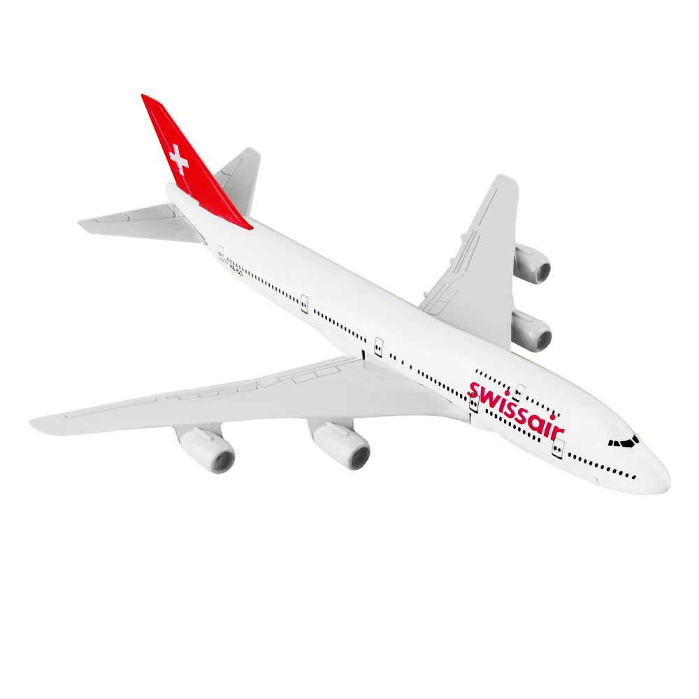 1: 400 швейцарских воздушных линий модель самолета Boeing 747 16 см из сплава мужские