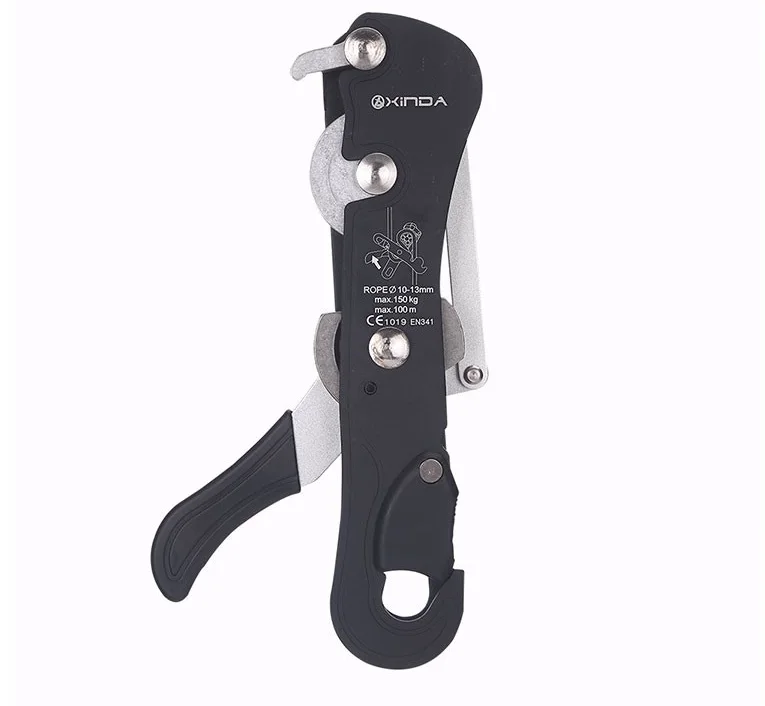 

Professional Rock Climbing Handle Control Abseiling Device STOP Descender Outdoor Rappelling Antomatic Brake Decent Tool