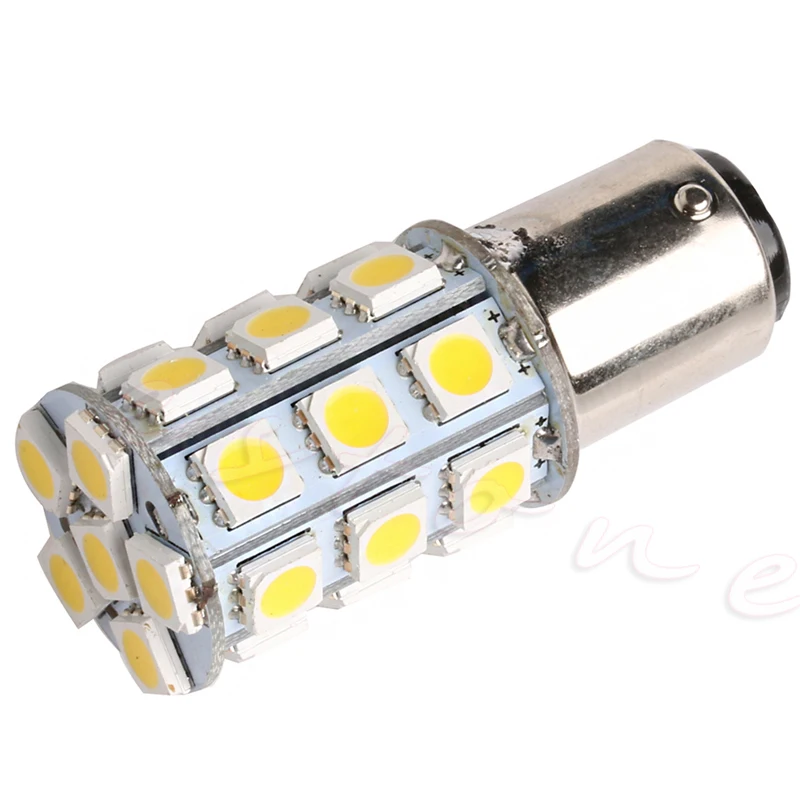 1 шт. 1157 15D P21/5 Вт 27SMD 5050Car 12В светодиодный задний светильник лампа теплый белый