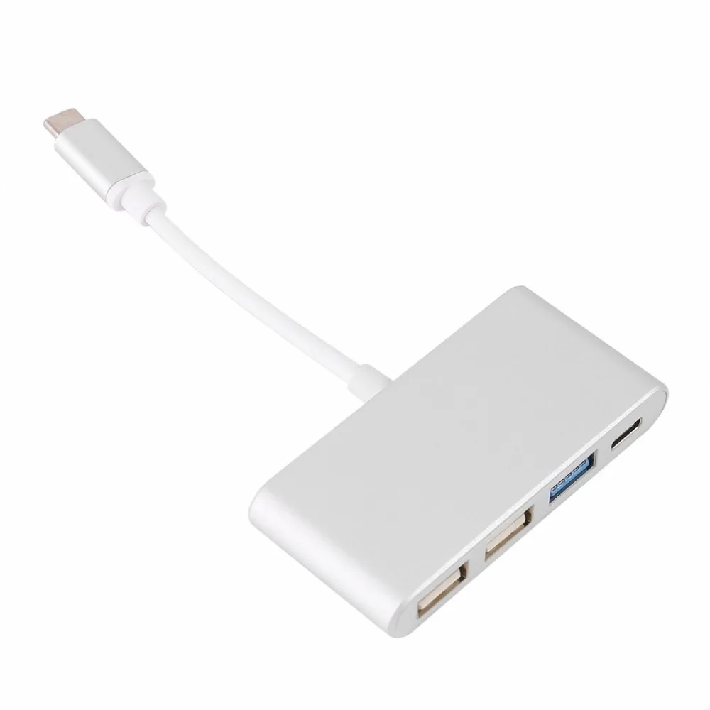 Mini type C usb-хаб из алюминиевого сплава 4 в 1 конвертер адаптер с 1 USB-C разъемом питания+ 1 USB 3,0+ 2 USB 2,0 порта Прямая поставка