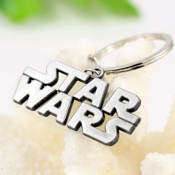 

12pcs/lot Star Wars metal Keychain Letter Souvenirs Key chain 2 colors Metal Key Rings