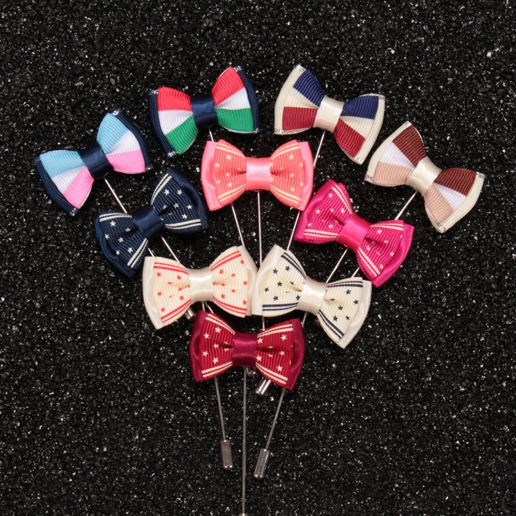 

20 pcs/lot , Men's Bow Tie Lapel Pin, Party Wedding Boutonniere