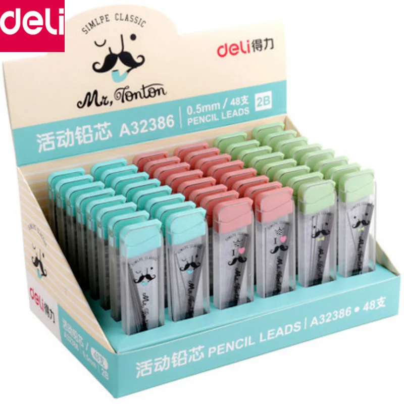 Deli Stationery 10pcs/Pack 0.5mm 2B Mechanical Pencils Lead Automatic