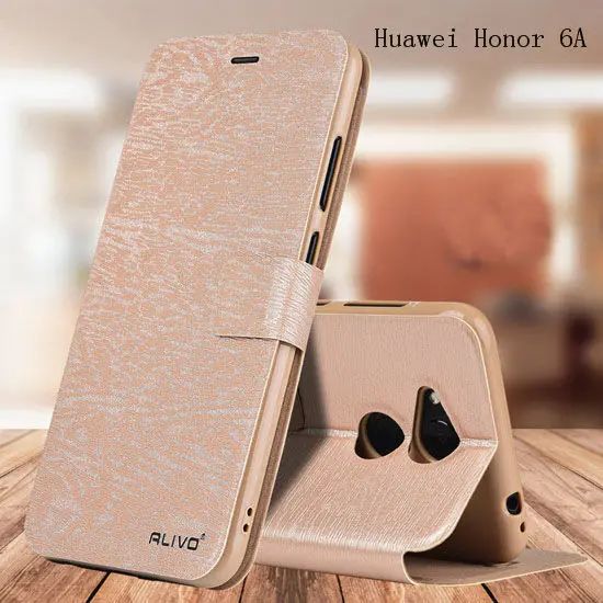 Чехол-книжка для huawei honor 6a, роскошный чехол-кошелек для huawei honor 6a, чехол из искусственной кожи держатель для карт, силиконовые чехлы - Цвет: gold