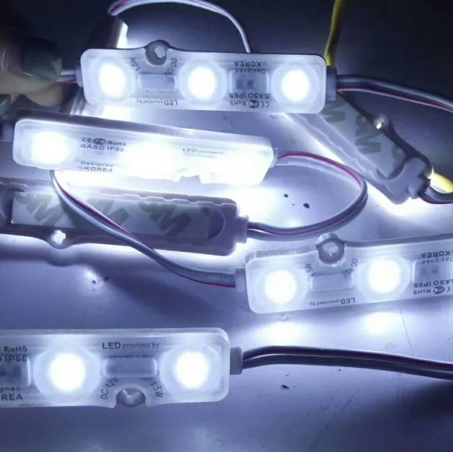 Samsung чип SMD 5730 3 светодиодный Светодиодный модуль ввода 12 V с объективом Водонепроницаемый IP68 1,5 W Белый светодиодный знак для магазина баннер объемных букв