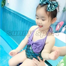 Купальник с хвостом русалки для девочек, детский купальник в южнокорейском стиле для девочек, купальник принцессы для девочек