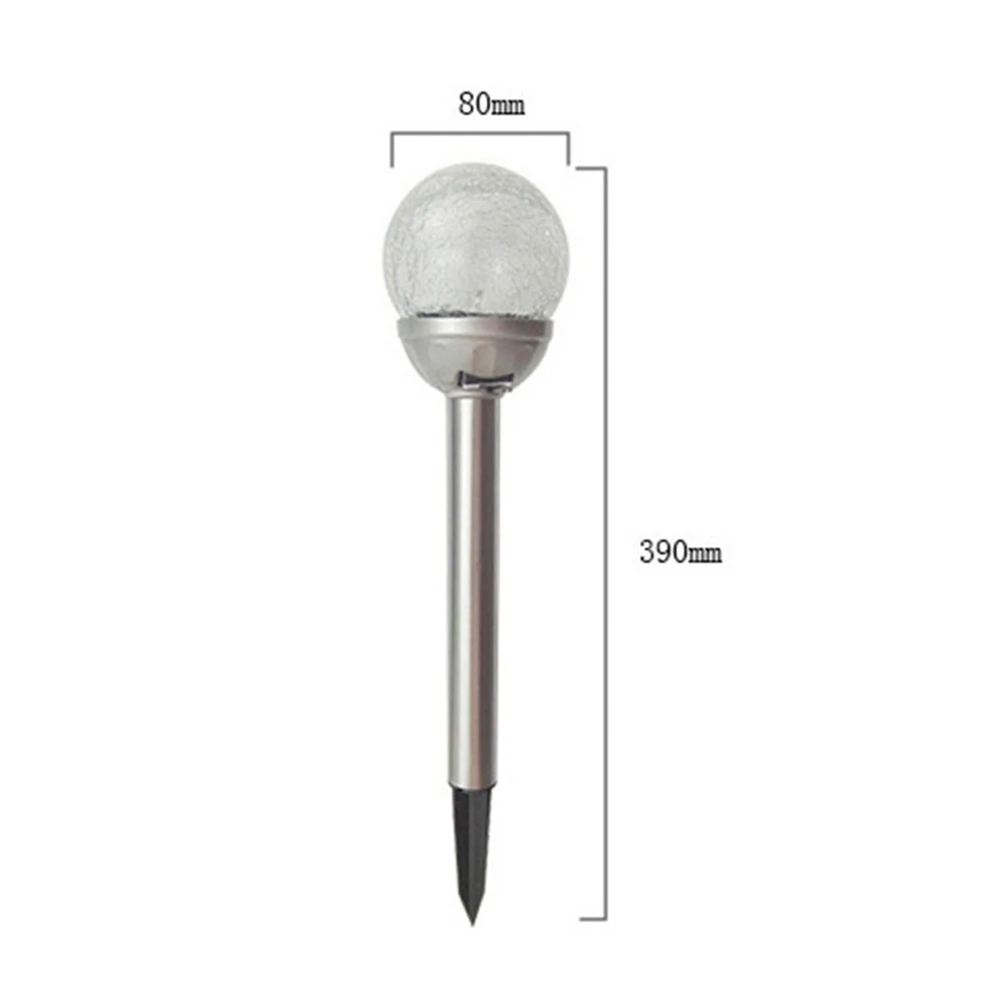 Padrão de Crack Lâmpadas do Gramado de Energia Inoxidável Luzes Bola Solar Jardim Luz Luz-operado Lâmpada Dropship 6.23 2 Pcs Aço 2 Lâmpadas solares