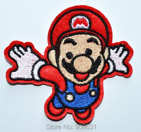 New ! Kawaii super uncle cartoon Embroidered patch iron on Motif sew on