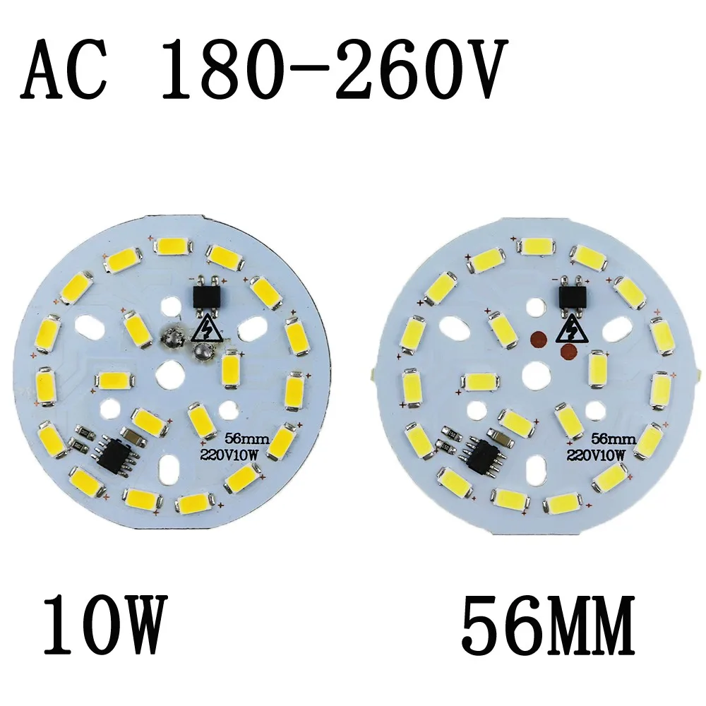 10 шт. 220 В светодиодная пластина источник 3 Вт 5 Вт 7 Вт 10 Вт 12 Вт 15 Вт 18 Вт 24 Вт 36 Вт интегрированный IC драйвер 5730 SMD Холодный белый/теплый белый алюминиевый pcb