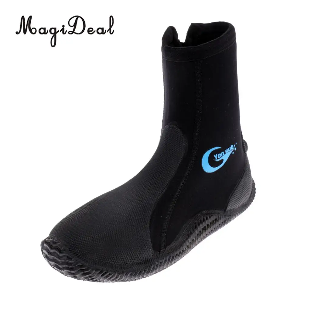 MagiDeal Professional 5mm Neoprene Wetsuit Shoes Beach Antiskid Scuba Diving Boots Snorkeling Jetski Kayak Fishing Swim Fins