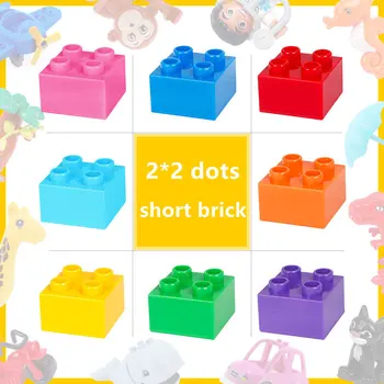 

Classic Basic DIY brick Compatible DuploINGlys Building Blocks Accessories 2*2 dots Short brick Building Blocks Parts
