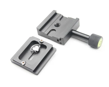 

2 in 1 Quick Plate Square Clamp with Gradienter for Quick Release Plate for Tripod Ball Head Arca Swiss RRS Wimberley