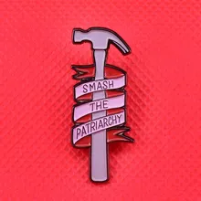 Pin feminista de Smash the patriarchy para mujer, broche de resistencia, insignia de potenciación femenina, regalo de poder para chica, accesorios para mujer