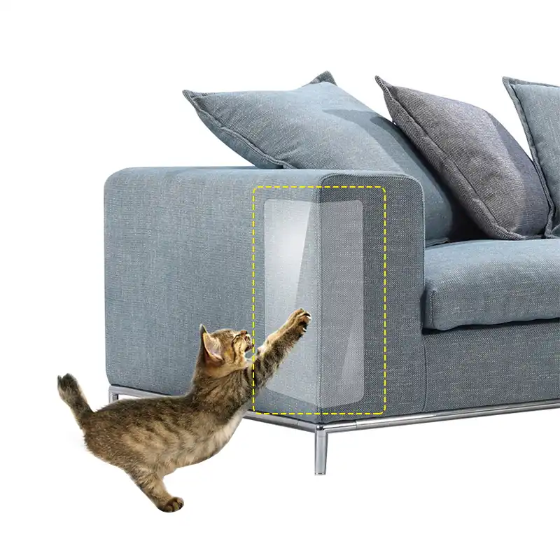 2pcs Set Pvc Transparent Cat Scratch Stickers Grab Sofa Furniture