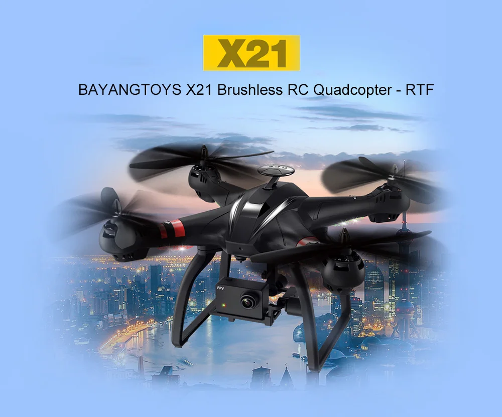 BAYANGTOYS X21 бесщеточный WI-FI двойной gps FPV гоночный Дрон Квадрокоптер с дистанционным управлением 1080P Gimbal HD Камера Черный 2,4G 6-Axis