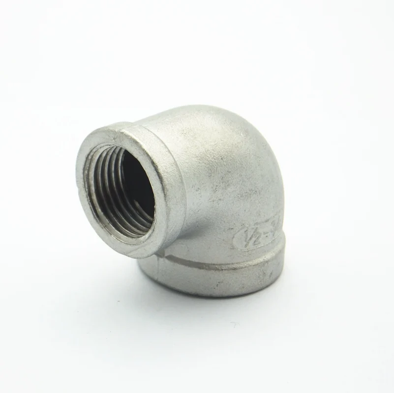 

3/4" BSP Female x 1/2" BSP Female 90 Degree Elbow 304 Stainless Steel Threaded Reducer Pipe Fitting Connector For Water Oil Air