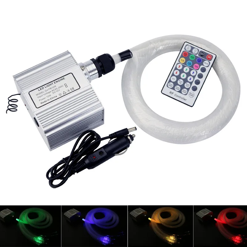 

Car use 10W Twinkle RGBW LED Fiber Optic Star Ceiling Light Kit 150/200pcs*075mm*2M optical fiber with 28Key RF remote
