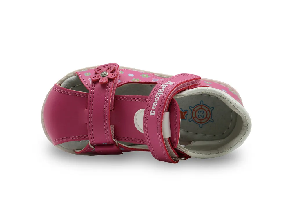 Летние сандалии для девочек ортопедическая детская обувь для малышей обувь из искусственной кожи на плоской подошве для маленьких девочек с супинатором европейские размеры 20-27