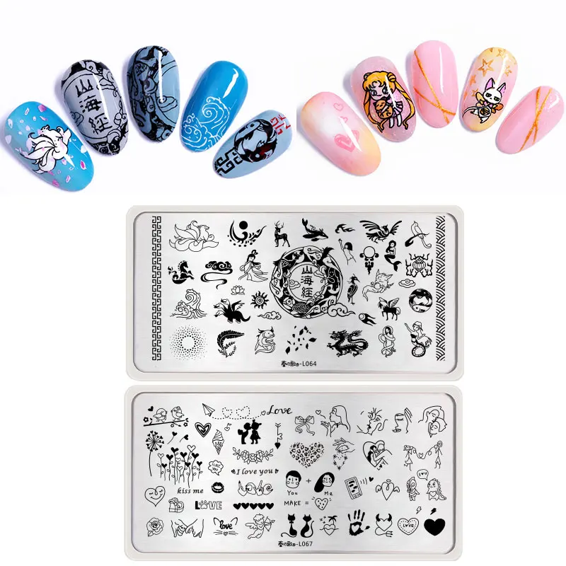 

Harunouta Nail Art Stamping Plate Animals Pattern Nail Art Stamping Image Plates Valentine Theme Nail Art Tools