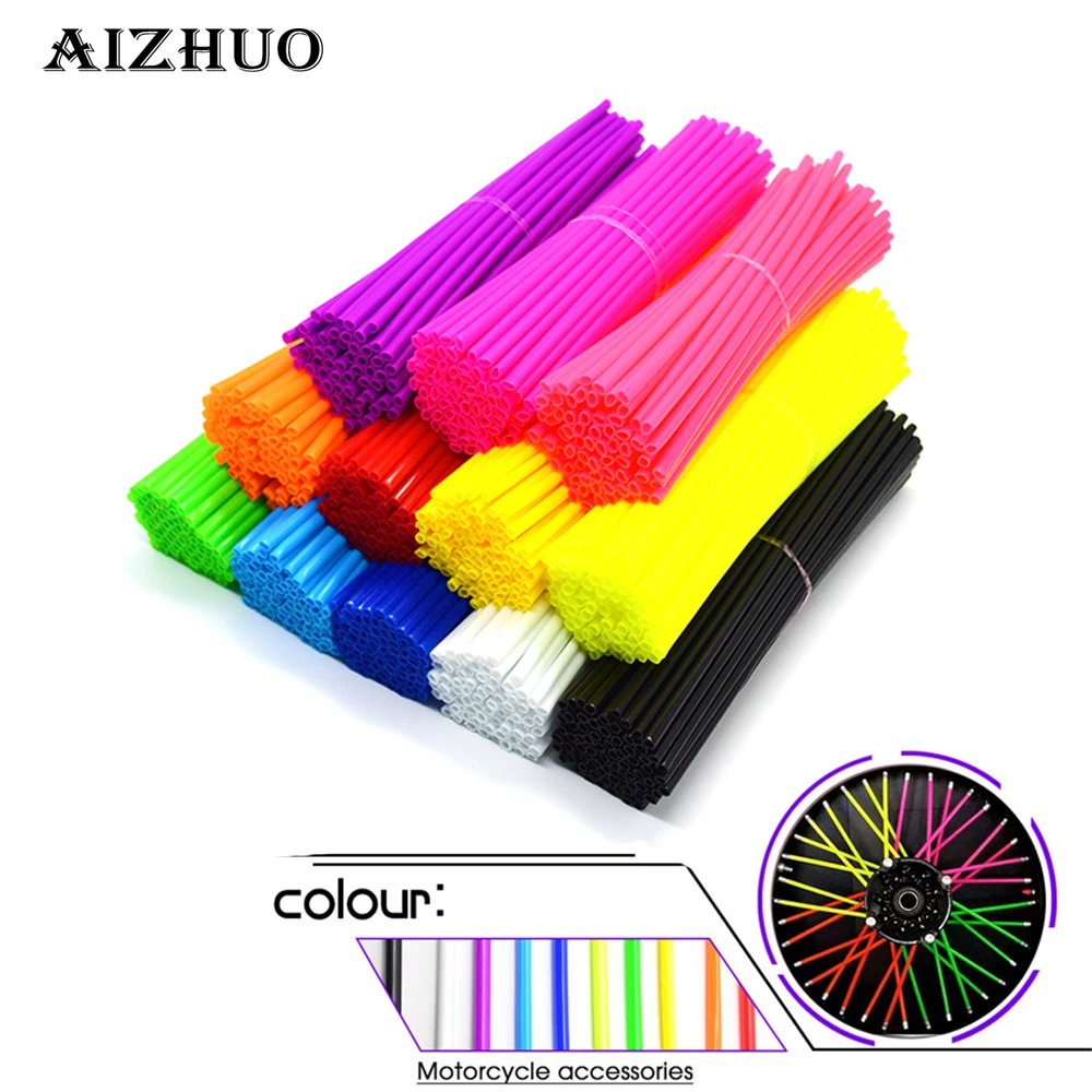 

72pcs Motorcycle Spoke Shrouds Skins Covers For Yamaha YZ 125 250 250F 426F 450F for Kawasaki KX 125 250F 450F For Suzuki RMZ250