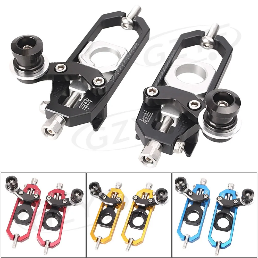 

For Aprilia RSV4 2010 2011 2012 2013 2014 Chain Adjusters with Spool Tensioners Catena CNC Aluminum Motorcycle Parts