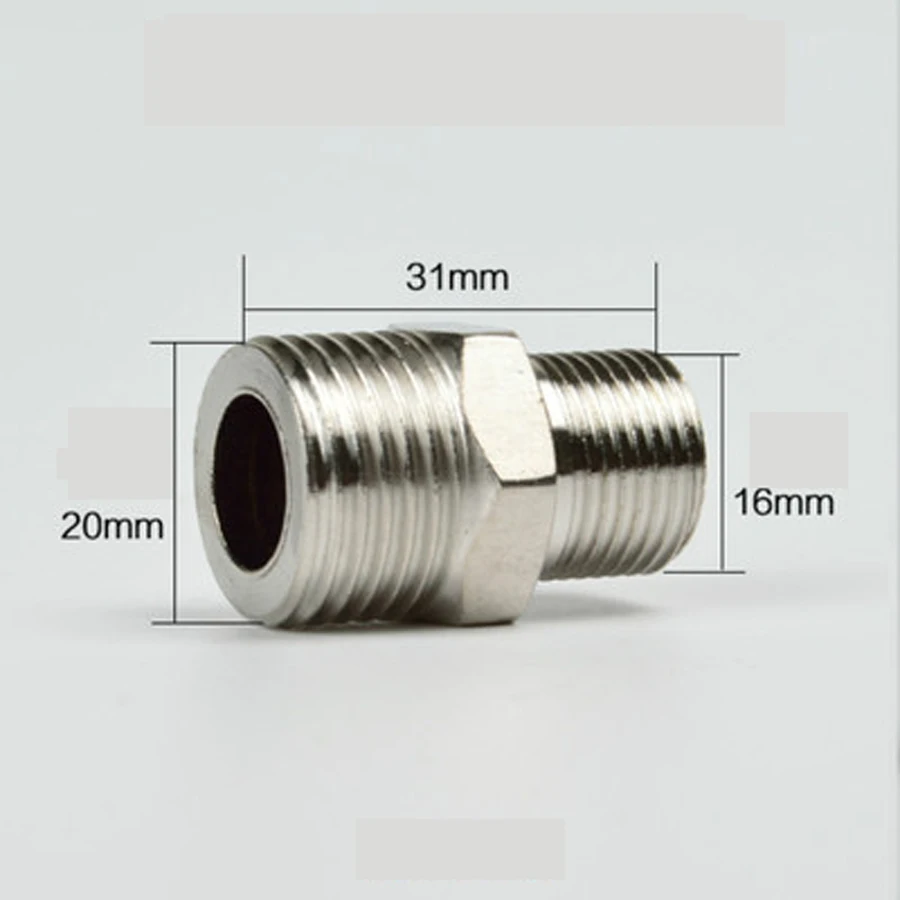 

1/2" BSPP male Turn 3/8" BSPP Male Reducer 201 Stainless Pipe Fitting Connector Coupling Adapter
