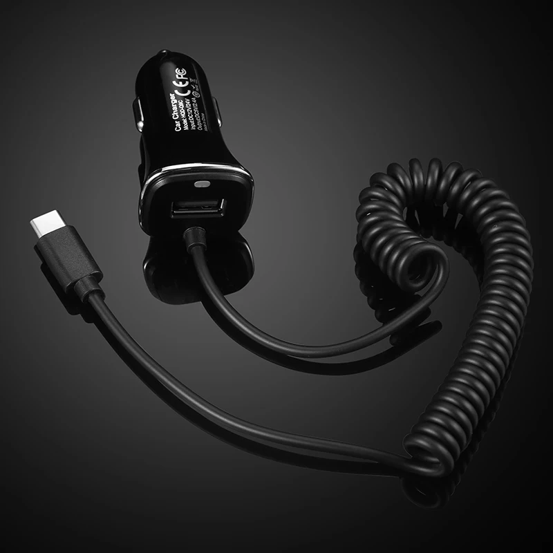 Автомобильное зарядное устройство Thbelieve type C для быстрой зарядки автомобиля huawei USB для Xiaomi 4C автомобильное зарядное устройство s с кабелем type-C Портативная зарядка USBC