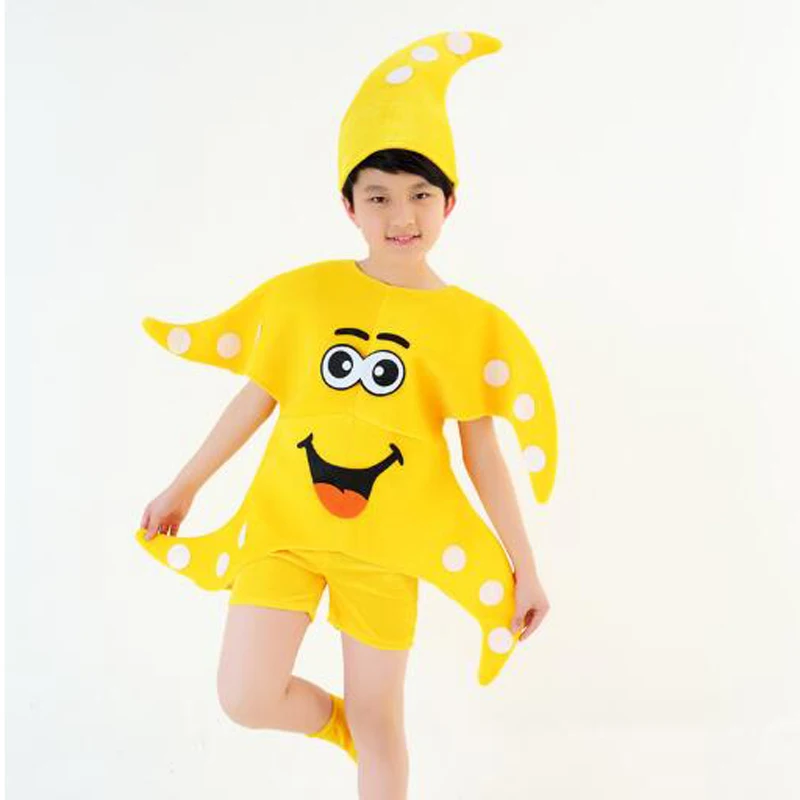 Детский подводный мир костюм для мальчиков для косплея и девочек Морская звезда одежда для малышей шоу Морская звезда сценическая одежда танцевальный костюм - Цвет: D