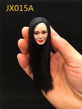 

1/6 Asian Famous Star Head Sculpt with Black or Brown Hair for 12'' Bodies